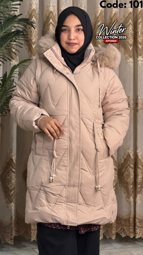 101 Ladies Puffer Jacket-Brown